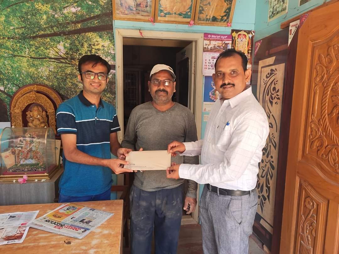 Happy to handover Health insurance claim cheque to Mr. MEHUL PATEL sir